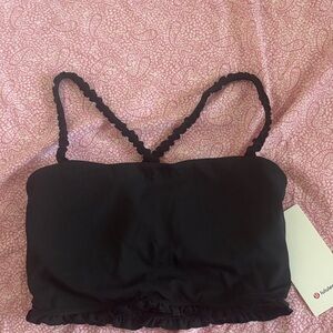 Nulu ruffle trim cropped tank